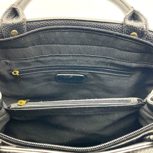 Crossi Bow Black Pebbled Crossbody/Hamdbag - Picture 8 of 10